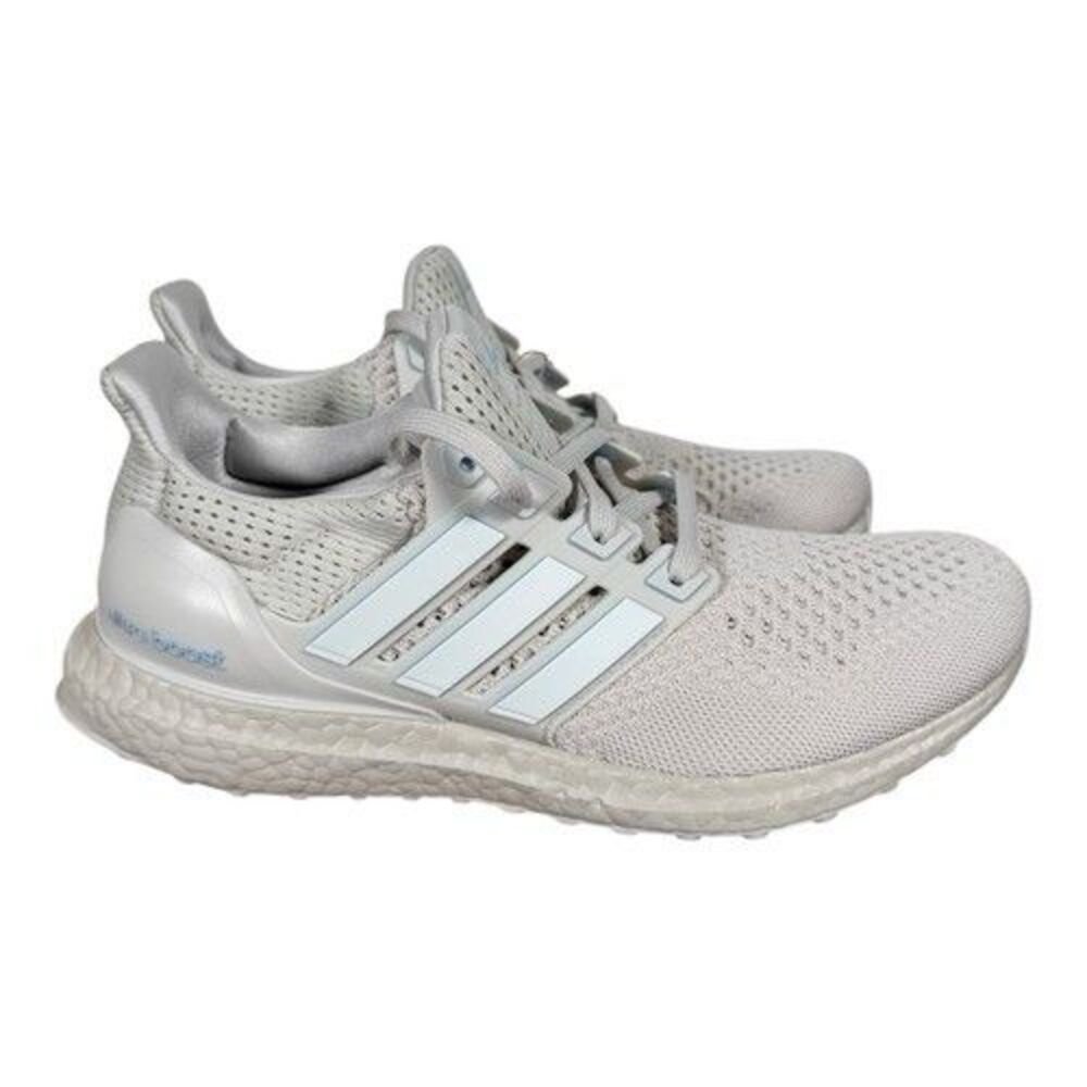(C)adidas Ultra Boost 1.0 Grey Nude Glow Blue Running Shoes JH9211 Women's Sz 10